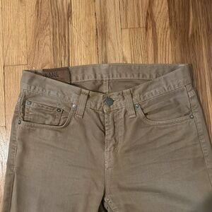 J Brand “Face Trail” pant in cotton denim tan wash
